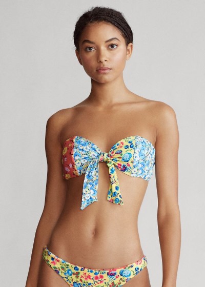 Bufanda Polo Ralph Lauren Mujer Multicolor - Floral Tie Bandeau - YBUOR9526